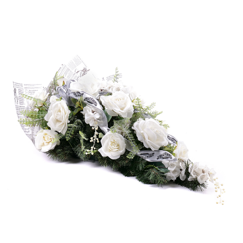 Irigo smuteční kytice bílé květy