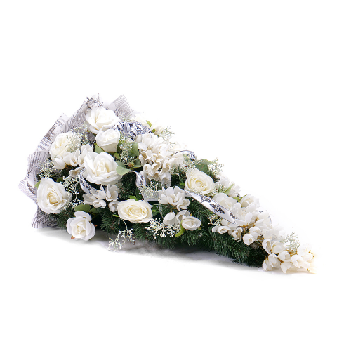 Irigo smuteční kytice bílé květy