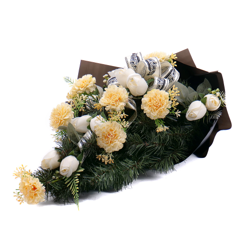 Irigo smuteční kytice karafiáty a růže