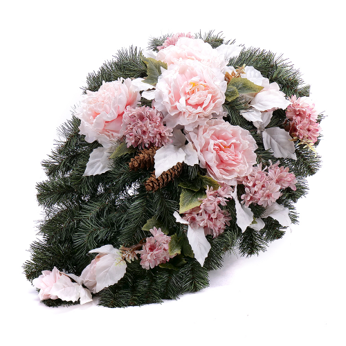 Irigo smuteční slza růžové a bílé květy