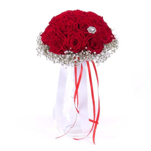 In Eterno svatební kytice červené růže