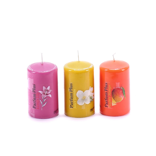 Trio svíček s vůní manga, lilie a jasmínu