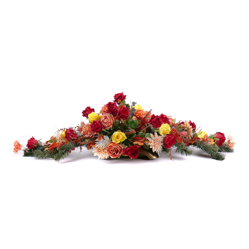 Irigo smuteční aranžmá barevné růže