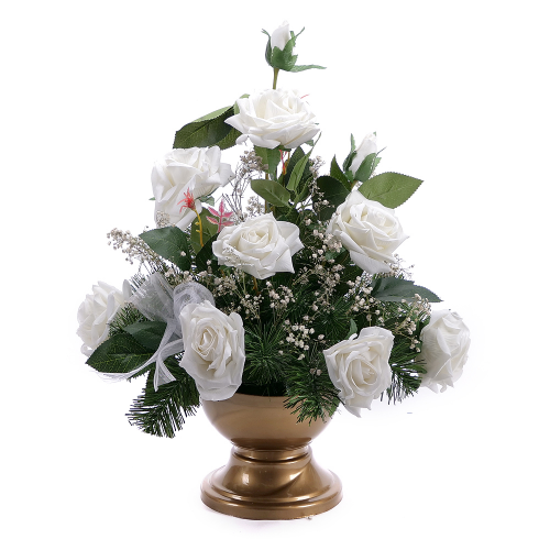 Irigo pohřební aranžmá bílé růže