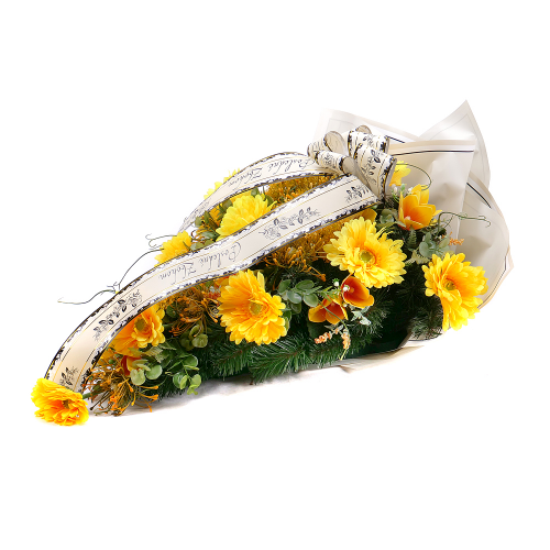 Irigo smuteční kytice žluté květy