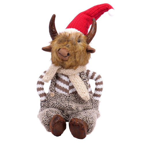 Postavička vianočná býk L177 75cm látková