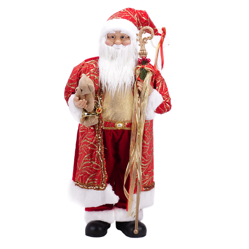 Mikuláš L222 90cm červený látkový