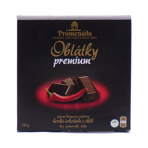Oplatky Premium hořká čokoláda s chilli 150 g