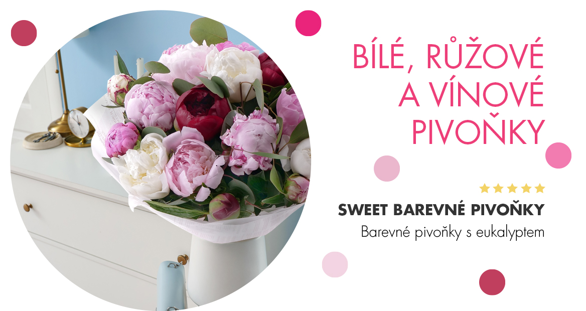 Sweet barevné pivoňky