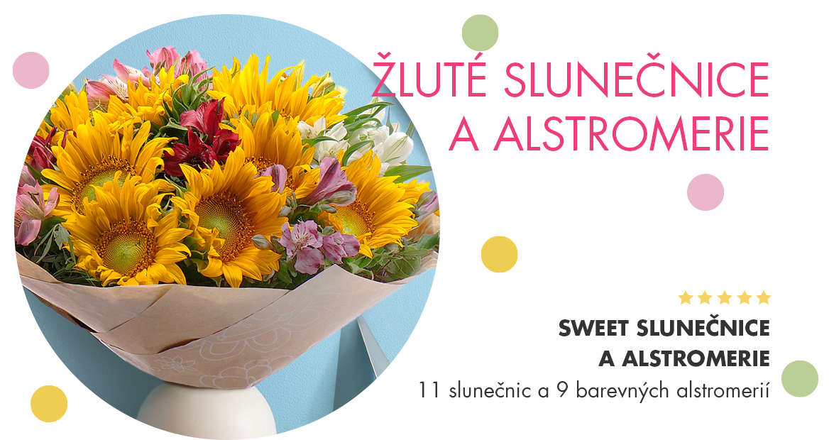 Sweet slunečnice a alstromerie