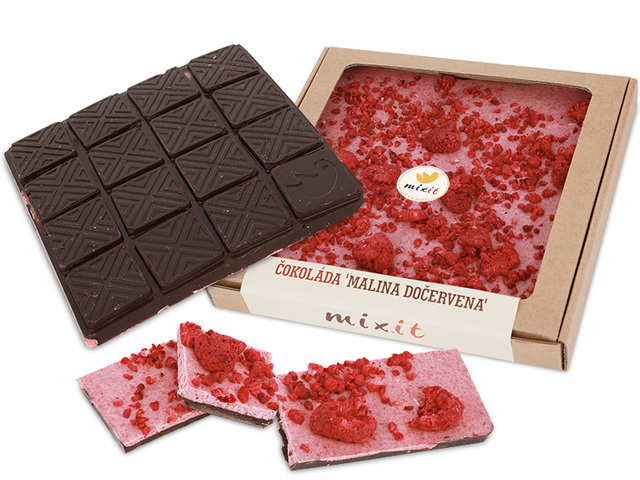Čokoláda Malina dočervena 250g
